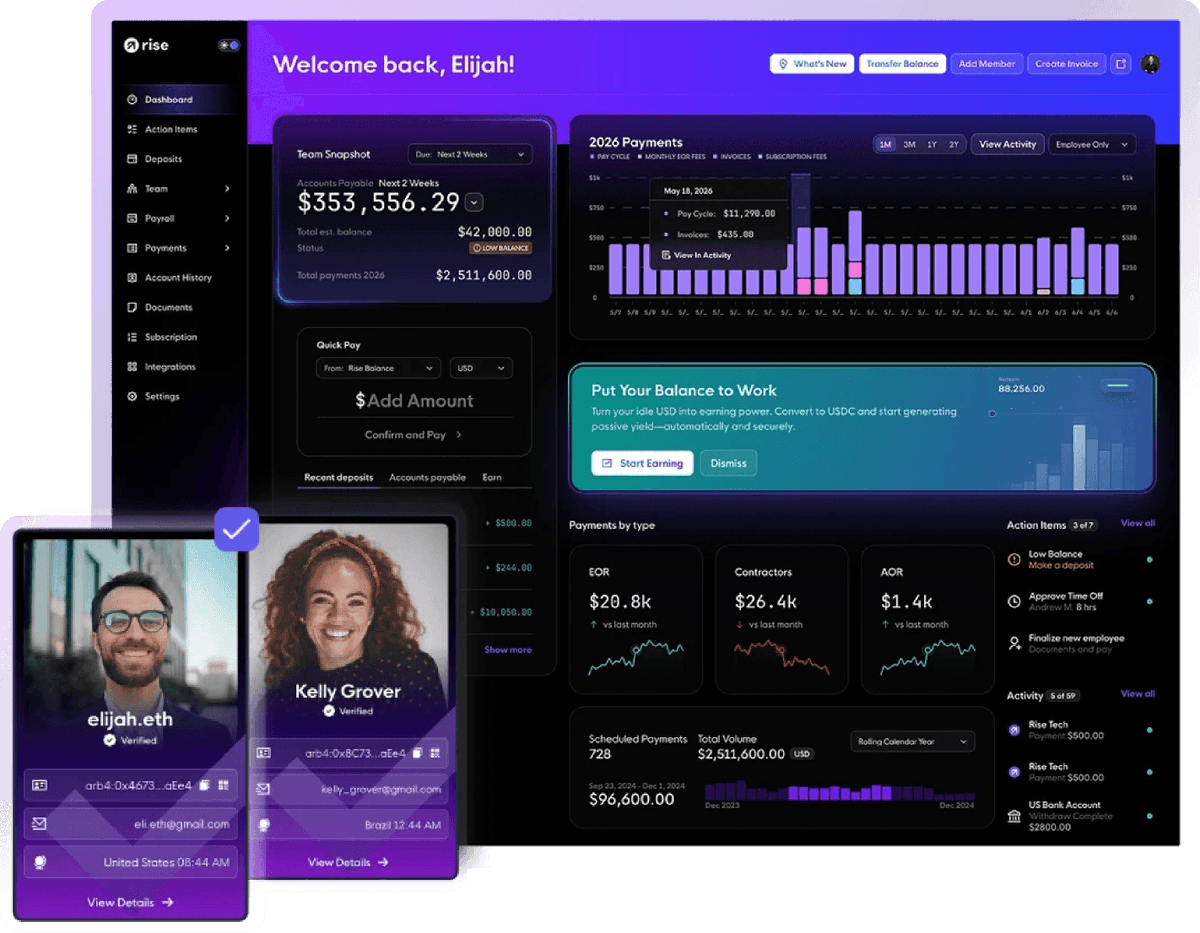 UseRisePay's tweet photo. Identity tells the world who you are.

Payments move the value.

With Rise, professional identity and global payments come together to support a workforce that operates across borders.

Hire globally.
Verify seamlessly.
Pay without borders.

The infrastructure for global work is coming together. 🌎