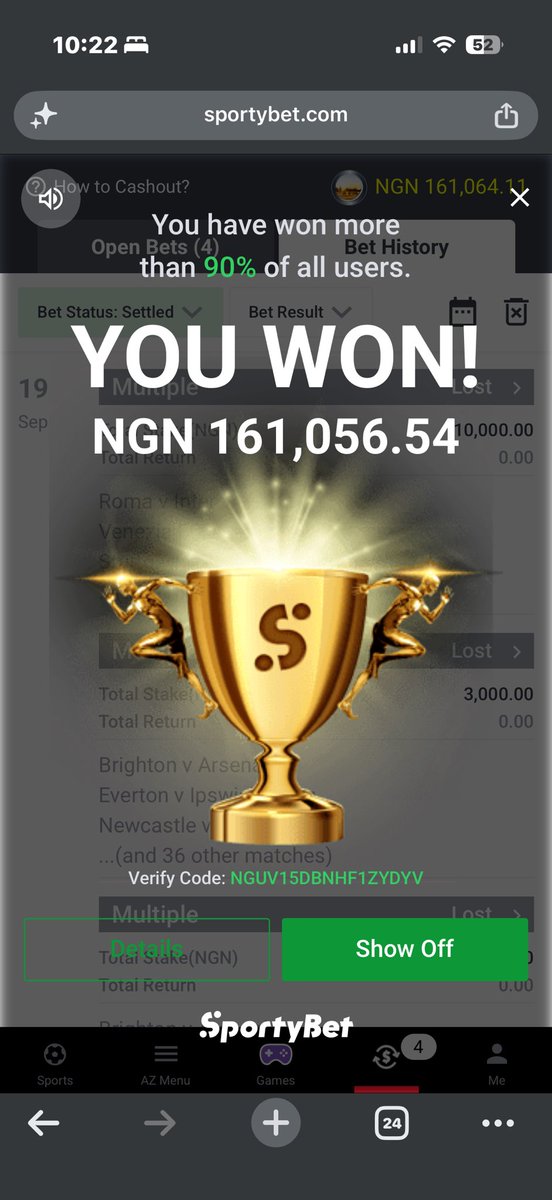 KelvOse's tweet photo. CONGRATULATIONS 🍾🎊🎈 1 ticket WON 🏆 ✅✅✅✅ https://t.co/J8TJBCKvMt