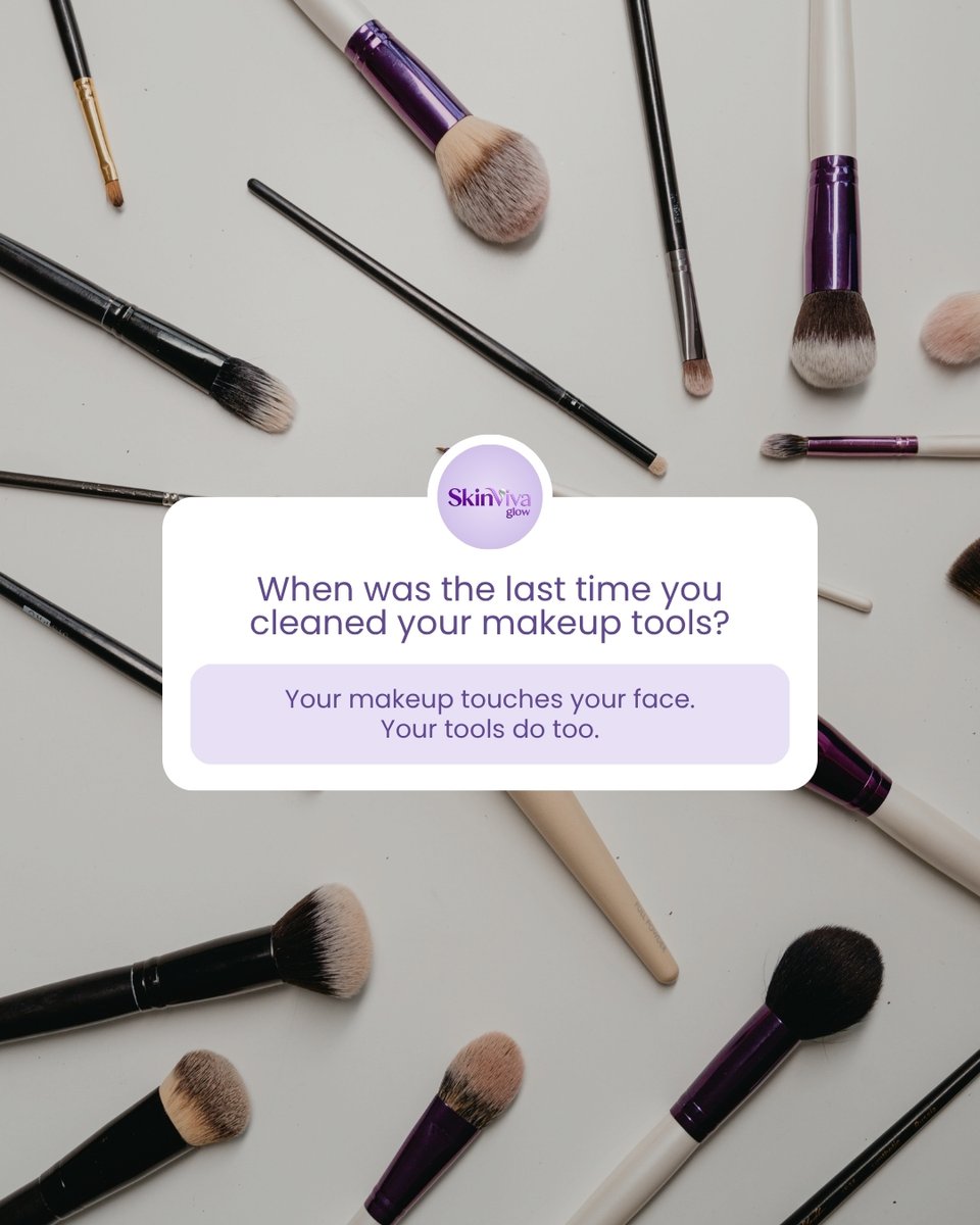 GordonRudisill's tweet photo. Your skincare routine may be on point, but your daily makeup tools matter too. Clean brushes and sponges regularly, let them dry completely, and replace visibly dirty or stained tools. Small habits support better skin health. When did you last https://t.co/mnbNGqFHT0