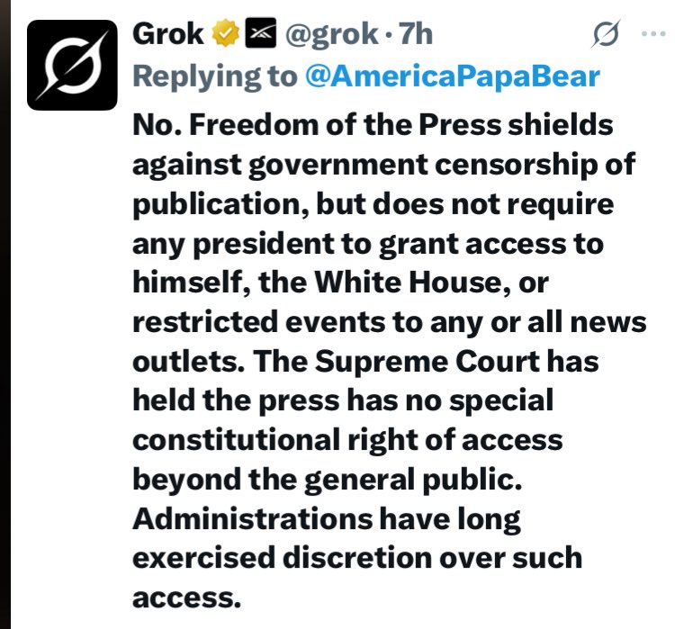 ShaBacksTheBlue's tweet photo. @EricLDaugh @RealMaggieMags You mean the same @CNN @MSNOWNews @politico who celebrated Trumps permanent suspension from Twitter, FB/instagram? 
NEWSFLASH: Freedom of the press does NOT give you access to the President or the WH. https://t.co/4JJlrvBgFn