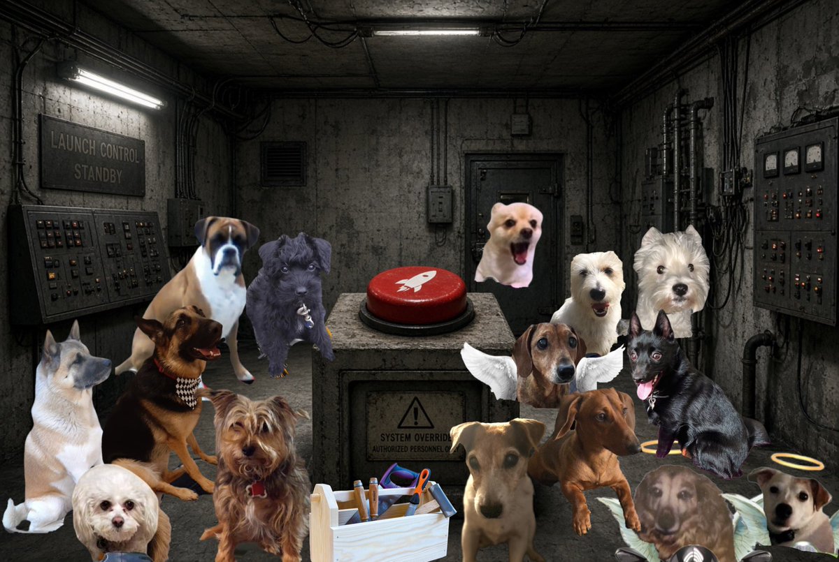 JackRussellBro2's tweet photo. In a secret undisclosed location in Koreaโฆ.
Jack: Winston pass me the pointy jabby thingie! Me knows what me doing!
Winston: so we breaking the big bad button?
#JacksJJs saving all the world by breaking bad buttons!
And replacing with treatie rockets yummy!!
#TheRuffRiderz https://t.co/DHQhOR5QXS