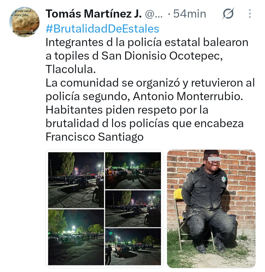 Replica_Tweets's tweet photo. Policía estatal de #Oaxaca es desarmado y agredido en San Dionisio #Ocotepec por haber molestado a sus topiles
En los coatlanes, San Dionisio, copalas, sola de Vega, amoltepec, Teojomulco etc son zonas cerradas para la policía
Nada sorprende, y @jesusromerooax lo tolera 🤡🤡 https://t.co/hh5LKR2wQb