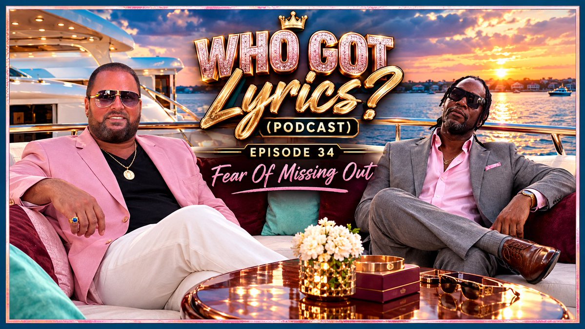 jragmusic's tweet photo. "Fear Of Missing Out" 💎 Episode 34
Who Got Lyrics? (Podcast) 🦉
With J Rag & Montana Blak 

Check Out the Next Episode 🎙️ 
Coming Sunday - September 27th 🔔
Airs Live at 3pm on YouTube ▶️ 

https://t.co/FnUo03YGHL

#WhoGotLyrics #Podcast #FearOfMissingOut #FOMO #Drake #HipHop #Rap #Music #NewMusic #Viral #Trending #LifeStyle #Style #Fashion #MindScApe #Entertainment #VladTv #DJVlad #DrinkChamps #Diddy #USA #JBP #JoeBudden #JoeBuddenPodcast #JoeRogan #Akademiks #DjAkademiks #Philly