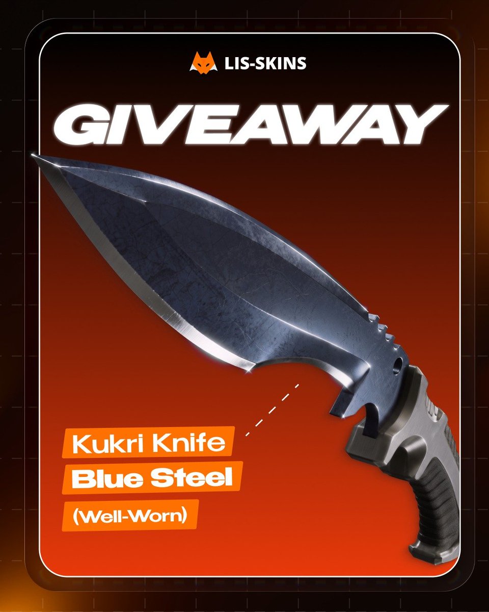 Tomas1120_'s tweet photo. 🎁 Kukri Knife | Blue Steel WW ($90)

➡️ TO ENTER:

✅ Follow me &amp; @lisskins
✅ Retweet
✅ Tag a friend

⏰ Giveaway ends in 7 days! https://t.co/eAtujZ9OCU