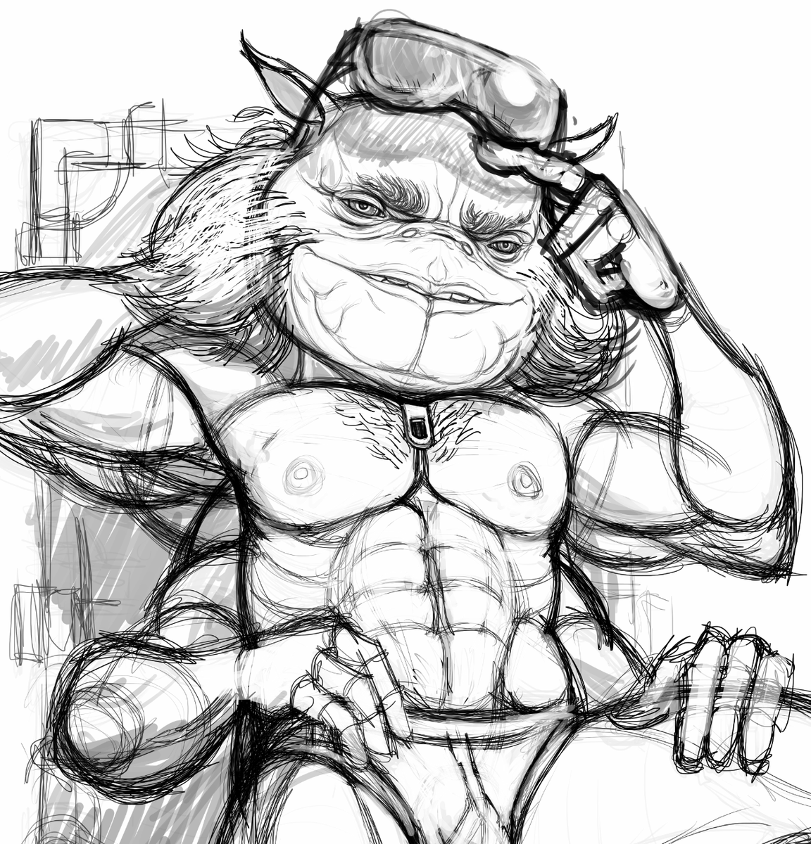 IsScifi's tweet photo. Greez dritus, where are your clothes?... Greez, GREEZ! https://t.co/s1AinJA9Ks