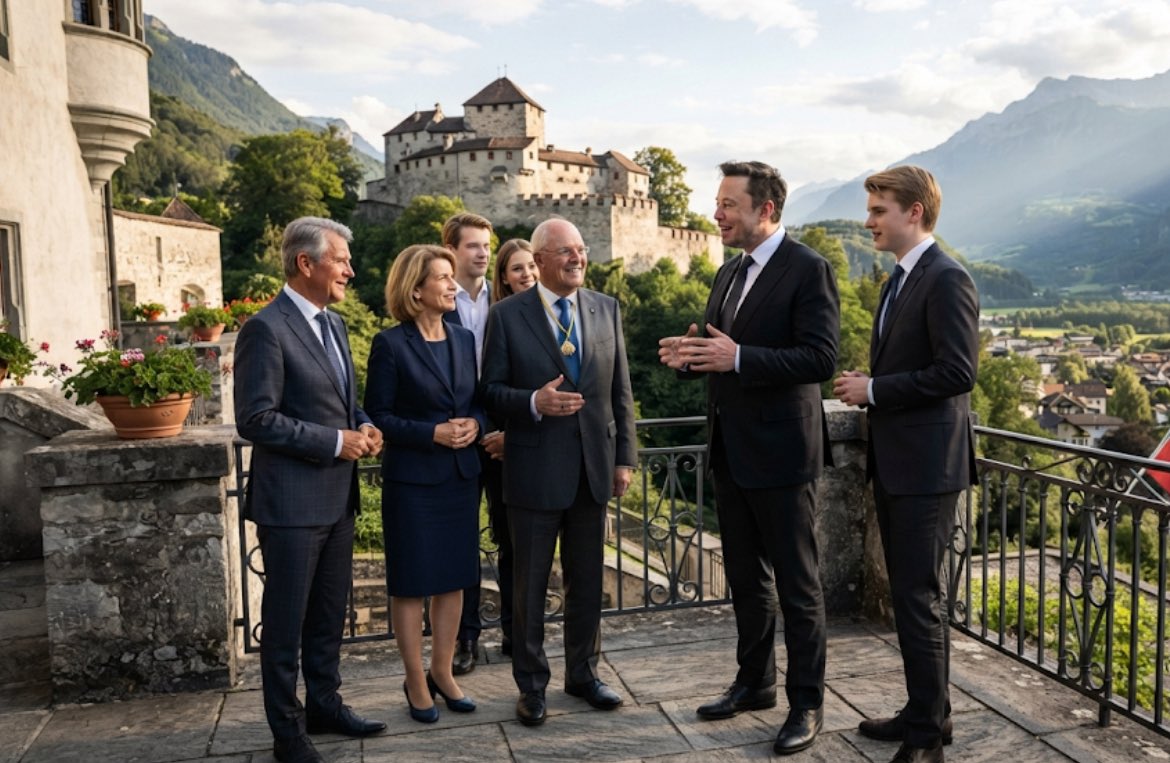 Kill6ccr's tweet photo. #ElonMusk #Liechtenstein #BreakingNews #ElonMuskNews #Billionaire #BillionaireNews #Europe # Breaking news: Elon Musk is secretly in Liechtenstein 💎 European reporters say Elon Musk is buying all of Liechtenstein. https://t.co/KWYan6ew2K