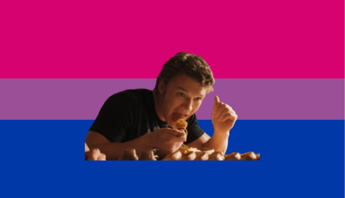 ellmercury's tweet photo. bisexual flag for the bisexuals who love pasta https://t.co/BM9Fm0v08k