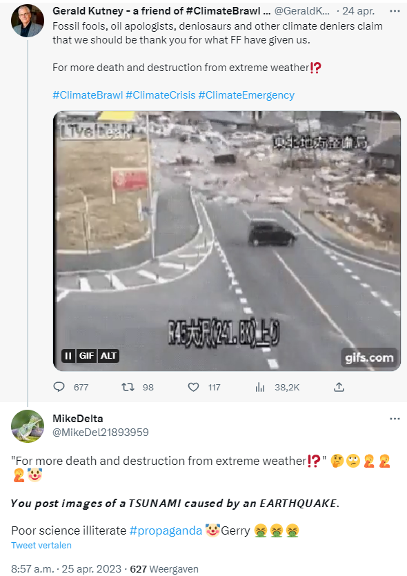FreeSpeech4Me_U's tweet photo. @DrKutney @perjoste1 Hey Kuntey #DrClown... please share the links to the peer-reviewed science in which CO2 is shown to cause tsunamis.
If you cannot, you should admit that you're posting #Disinformation and #LIES.
#ClimateBrawl... home of the #LIAR 🤮🤮🤮 https://t.co/hHdRGdgzrP