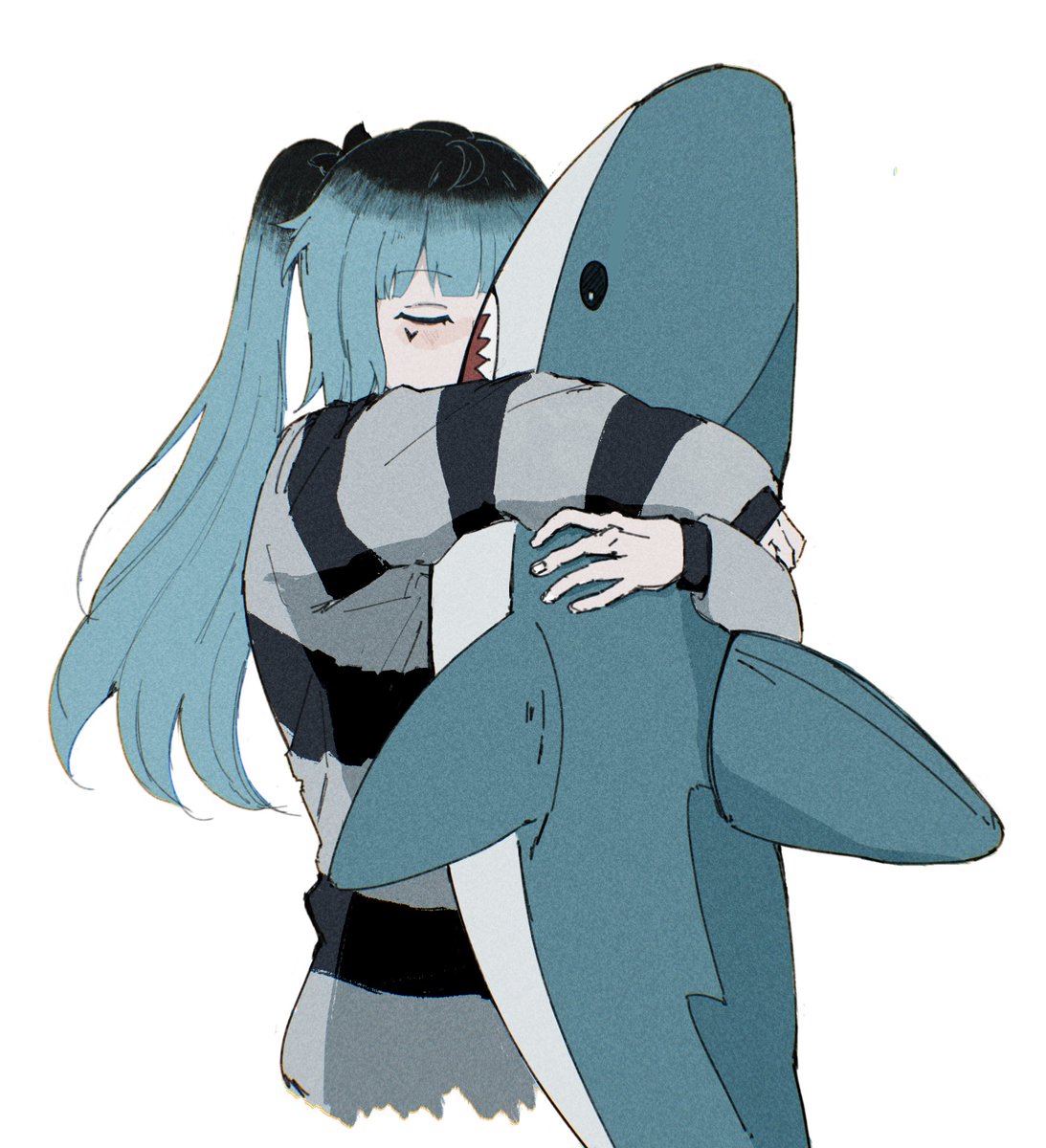 cheminzi's tweet photo. darumi and blahaj #hndr_fa https://t.co/sIj5UCaLEt