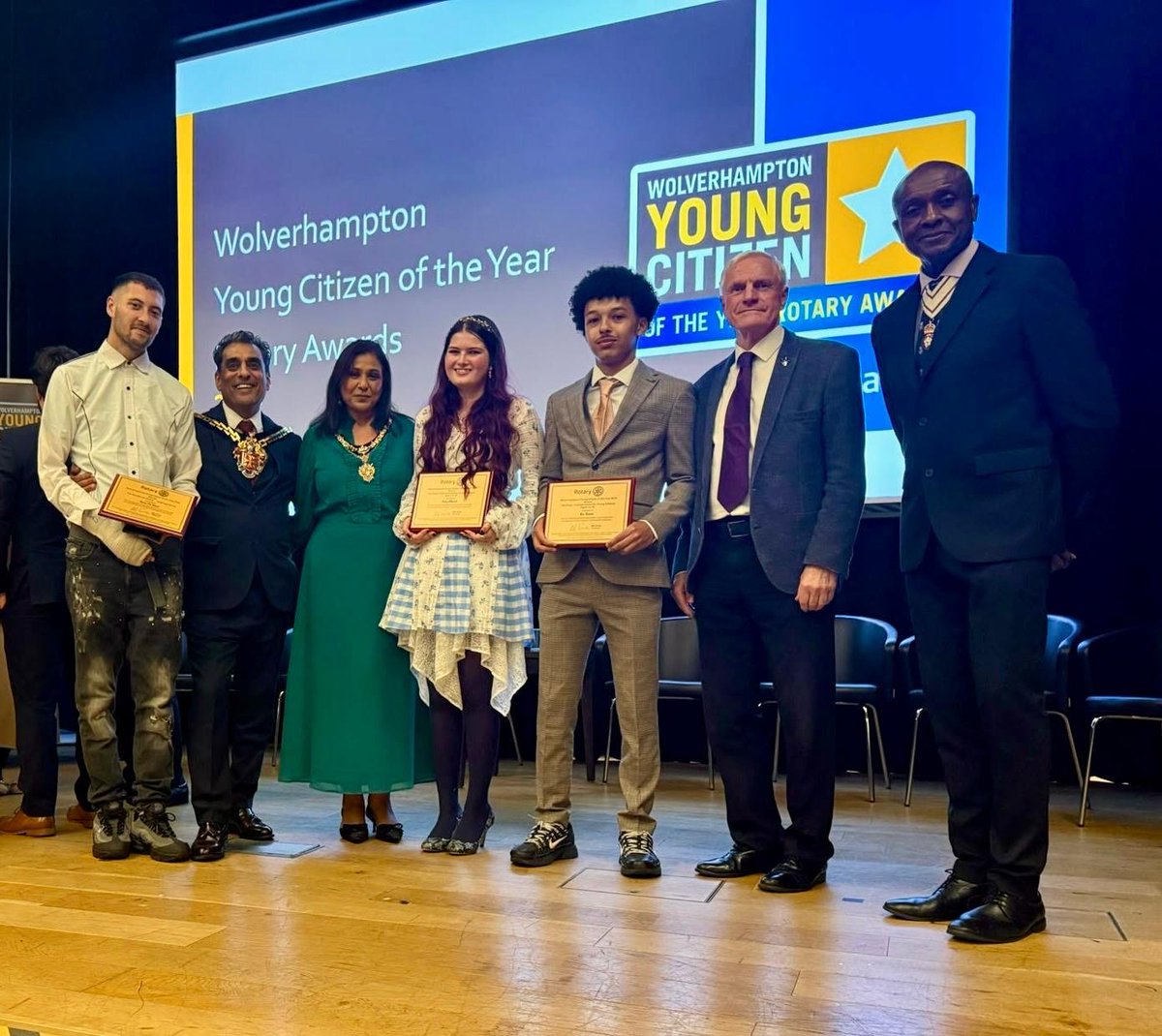 WolvesMayor's tweet photo. A fantastic evening celebrating the remarkable young people of Wolverhampton at the City of Wolverhampton Rotary Club’s Young Citizen of the Year Awards. 🎉

Congratulations to all the winners and nominees — your achievements, commitment and community spirit make our city proud! https://t.co/yWugw2bEjm