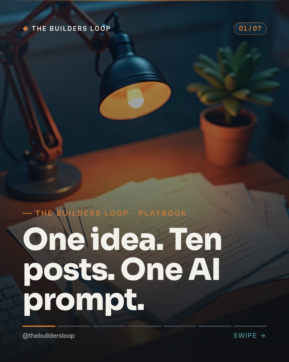 BibiMeccats53's tweet photo. One idea can become 10 posts in one afternoon—without content calendar meetings. Ask AI to turn it into 10 angles, then create hooks for each. Edit in your real details; that’s what makes the posts yours. https://t.co/mYA0tZDaOw