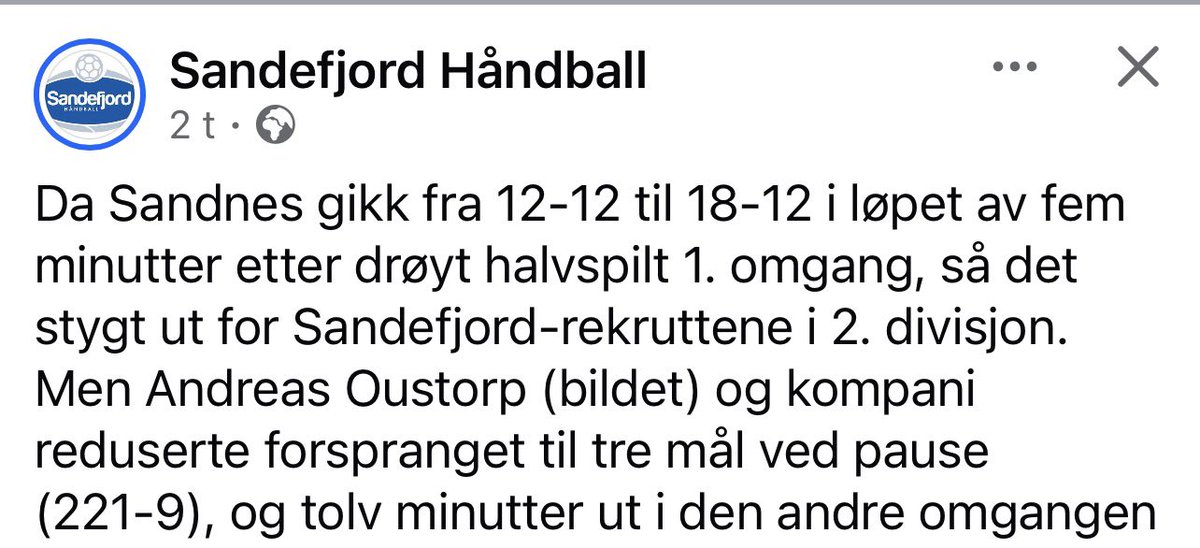Handballstudio's tweet photo. Dæven, tidenes målfest i 2 div. noen rekorder vil aldri bli slått 😂🤾🏼 https://t.co/Ds0oRIakWW