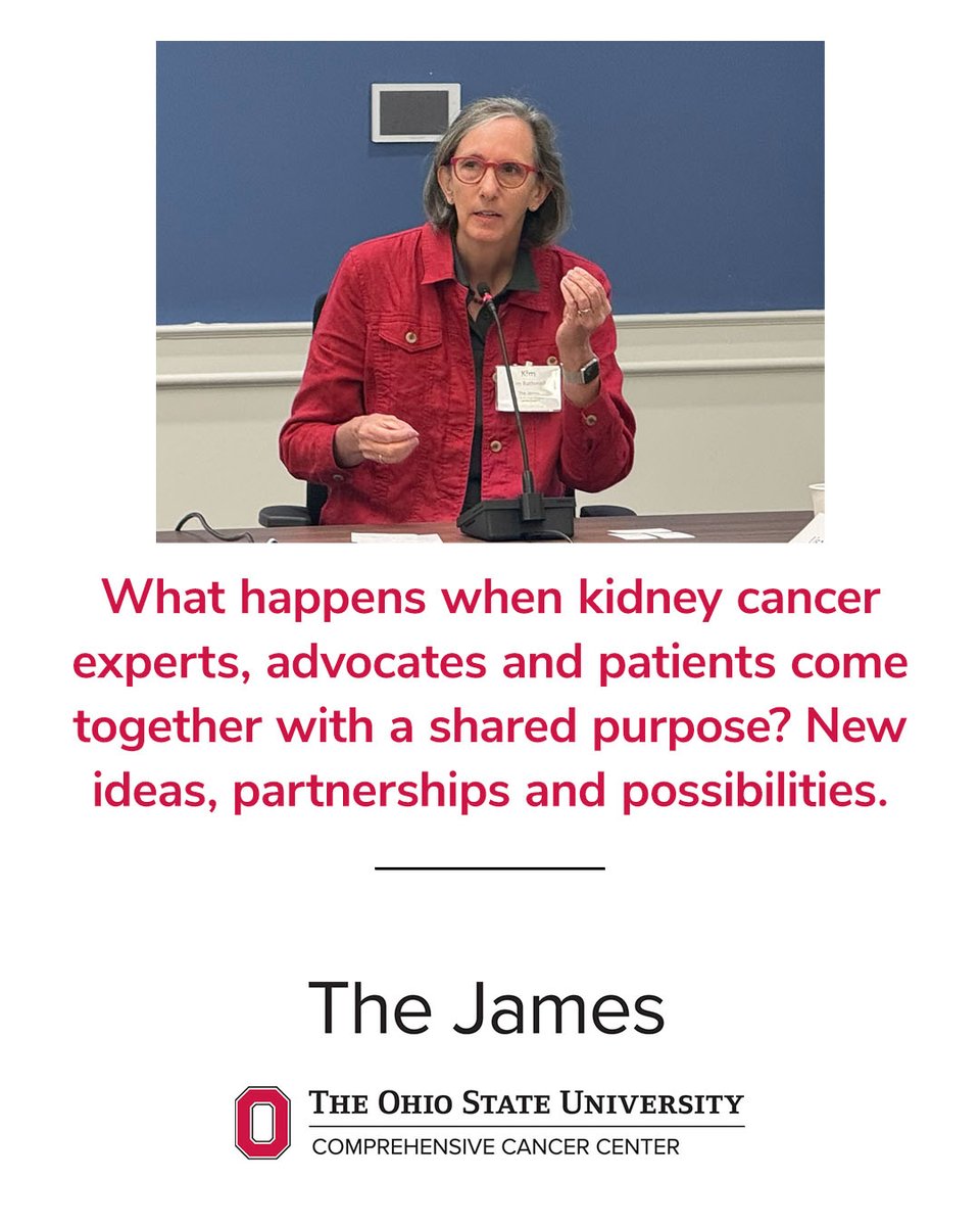 OSUCCC_James's tweet photo. Ohio State leaders are hosting experts in research, care, advocacy and support at our Chromophobe Think Tank.

The gathering is focused on identifying practical next steps that can accelerate progress for people affected by chromophobe RCC. #ChromophobeRCC #KidneyCancer https://t.co/BI6vfEgfEk