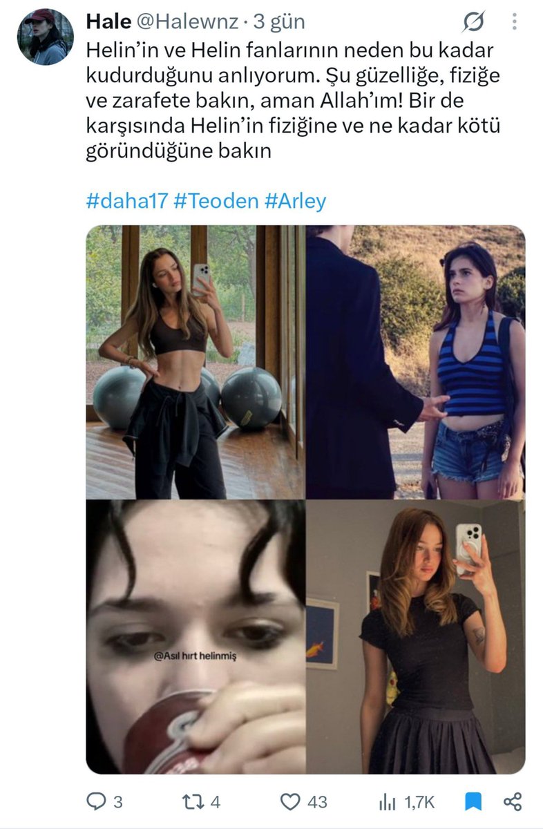 serenasdylan's tweet photo. @Halewnz cerene lanet mi okuyalım senin gibi fanları olduğu için? Ceren linçlenirken helin cerene destek çıkmıştı paylasım yaparak.Sinsiliği cerenden ve kendinizden biliyorsunuz herkesi kendiniz sanma işini bırakın https://t.co/YAEnMIkfNb