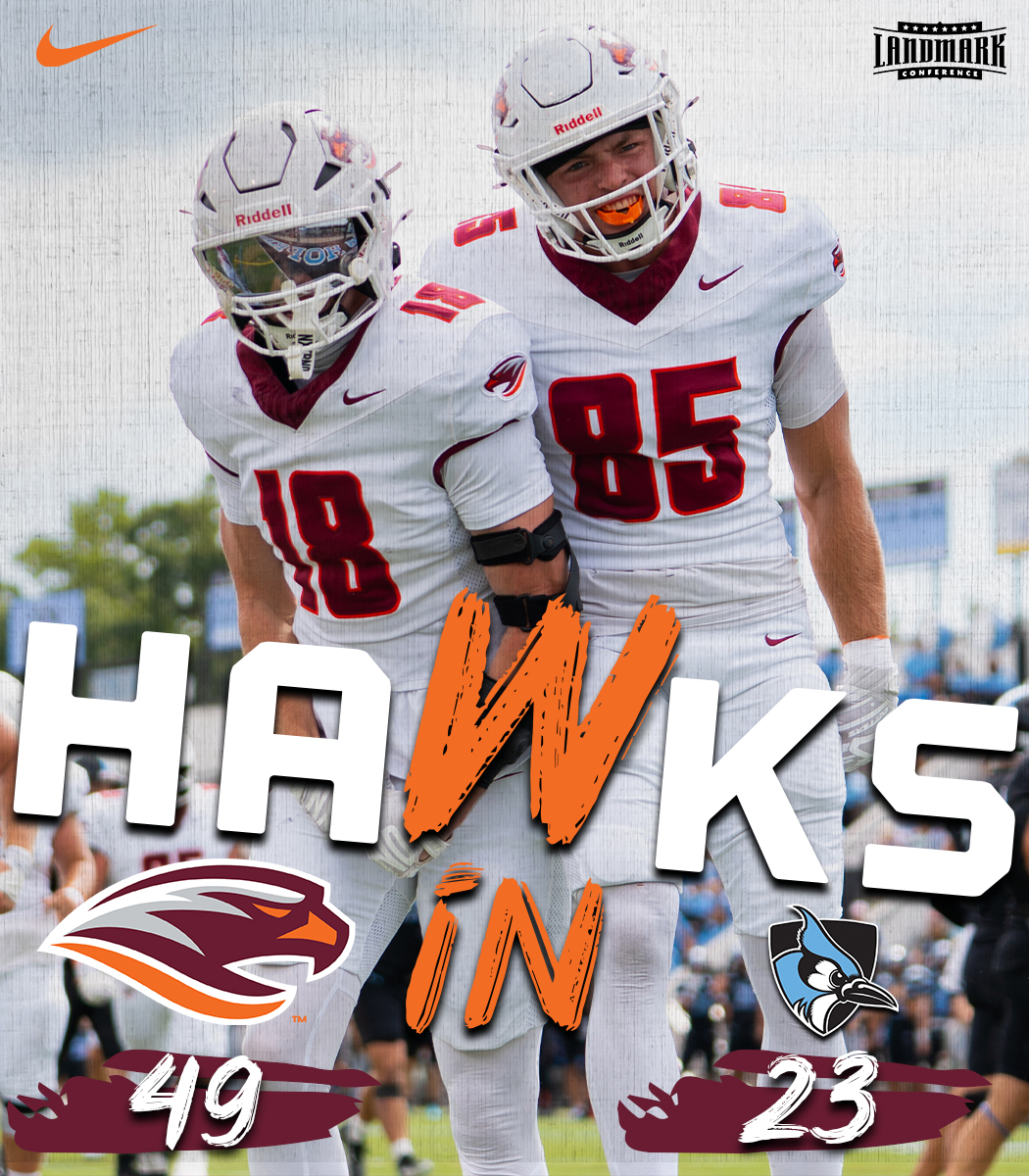 GOSusqU's tweet photo. FB | 🚨 𝐇𝐀𝐖𝐊𝐒. 𝐎𝐍. 𝐅𝐈𝐑𝐄! 🚨

49 POINTS. ONE BIG WIN. 🔥

Susquehanna takes down Johns Hopkins 49-23 in a statement performance to go 3-0!💥

ON TO THE NEXT. 👊

@LandmarkConf x @FloCollegeFB x @SURiverHawksFB 

#ALLIN x #GOSUSQU x https://t.co/FaEXOmFYI8 x #d3fb https://t.co/82vIgdk8ug