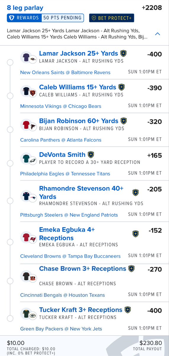parlay_bae's tweet photo. One leg from every early window RZ game. +2208. 

Load here: https://t.co/9aUvlwTHWA

Who’s tailing this with me? ❤️

21+, gamble responsibly. https://t.co/USB8lPhCkK