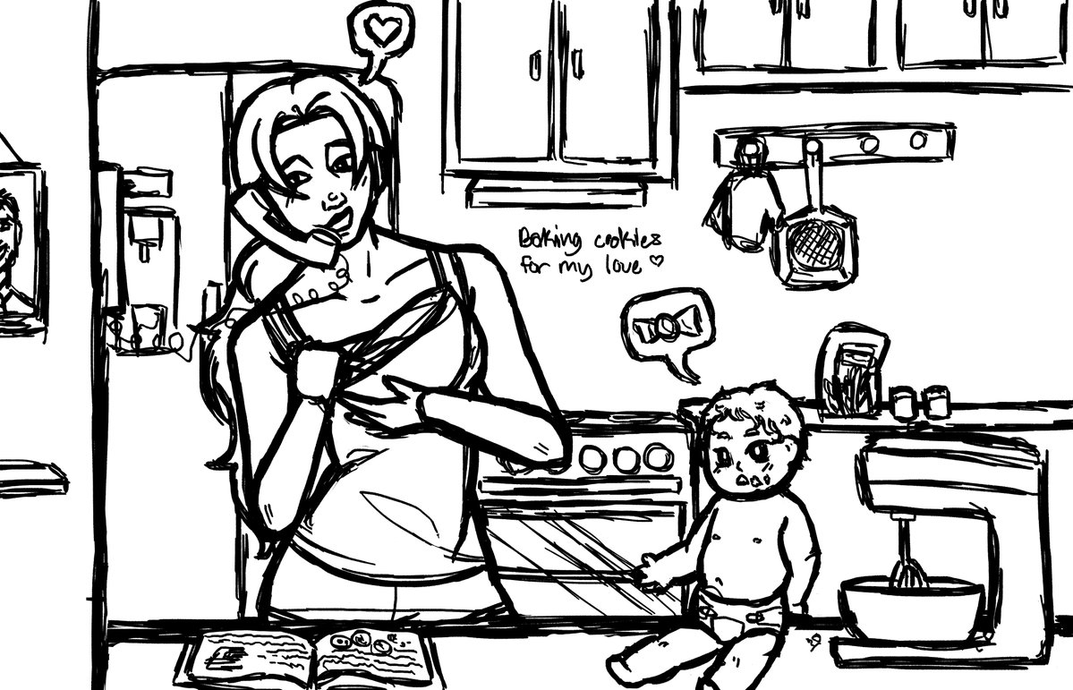 gabybabyyofc's tweet photo. WIP. Baking cookies for her love💕#taliaalghul #damianwayne #taliaalghulisagoodmom #dcfanart #workinprogress #WIPㅤ #sketch https://t.co/fJXTWSlWqs