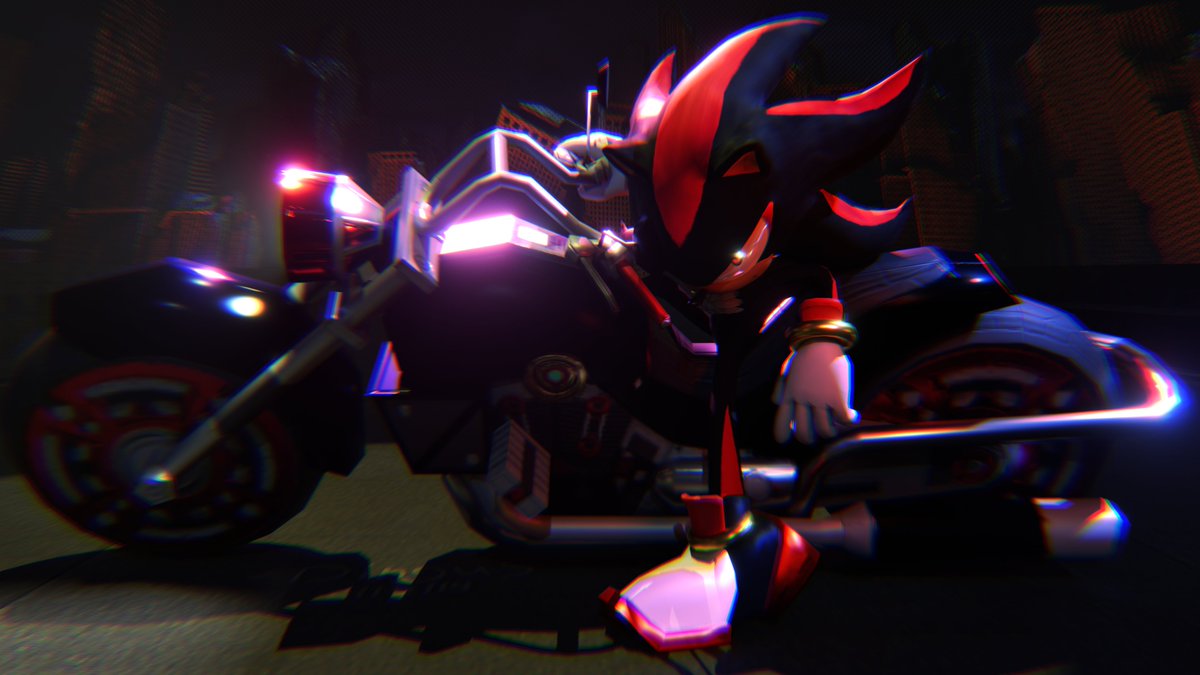 Black_Pens_555's tweet photo. I decided  to remake this render after I tweaked Shadow's 06 event model https://t.co/oxCn5aznnr