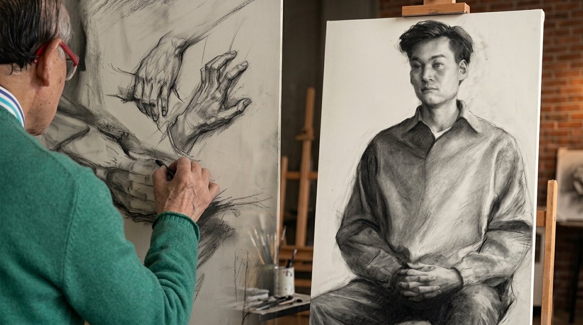 forestfineart's tweet photo. Academic Charcoal Sketching: Half-Body Live Demonstration with Prof. Xu Mangyao β¨#DrawingTutorial #TraditionalArt #ArtX https://t.co/dUgBma4gya