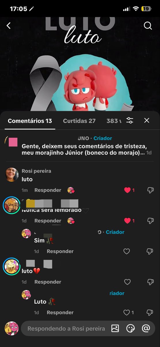 atalda_lys's tweet photo. UMA SENHORA COMENTO NO MEU POST ACHANDO QUE ALGUÉM REALMENTE TINHA MORRIDO TCHAU https://t.co/9TBHpgCnVK