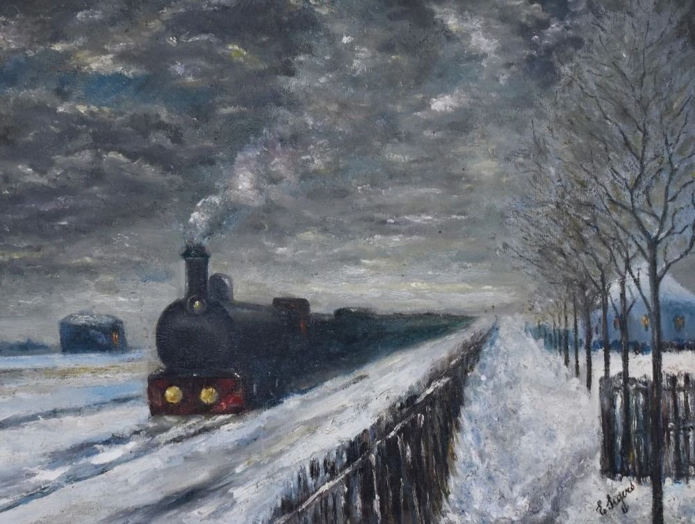 republiektrien's tweet photo. Claude Monet (Trein in de Winter) https://t.co/pR1pSCoZvE