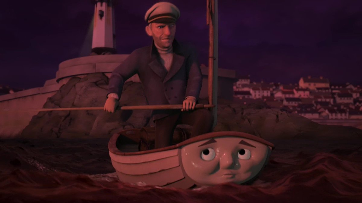 branchline23's tweet photo. Rewatched it again a week ago for au purposes and man this just hits different. The restraint to not have Thomas beat the villain in a flashy way but instead have John fall victim to his own pride is more Awdry accurate than anything in TAB. Also this might be one of the- https://t.co/e8EZVE3LNS