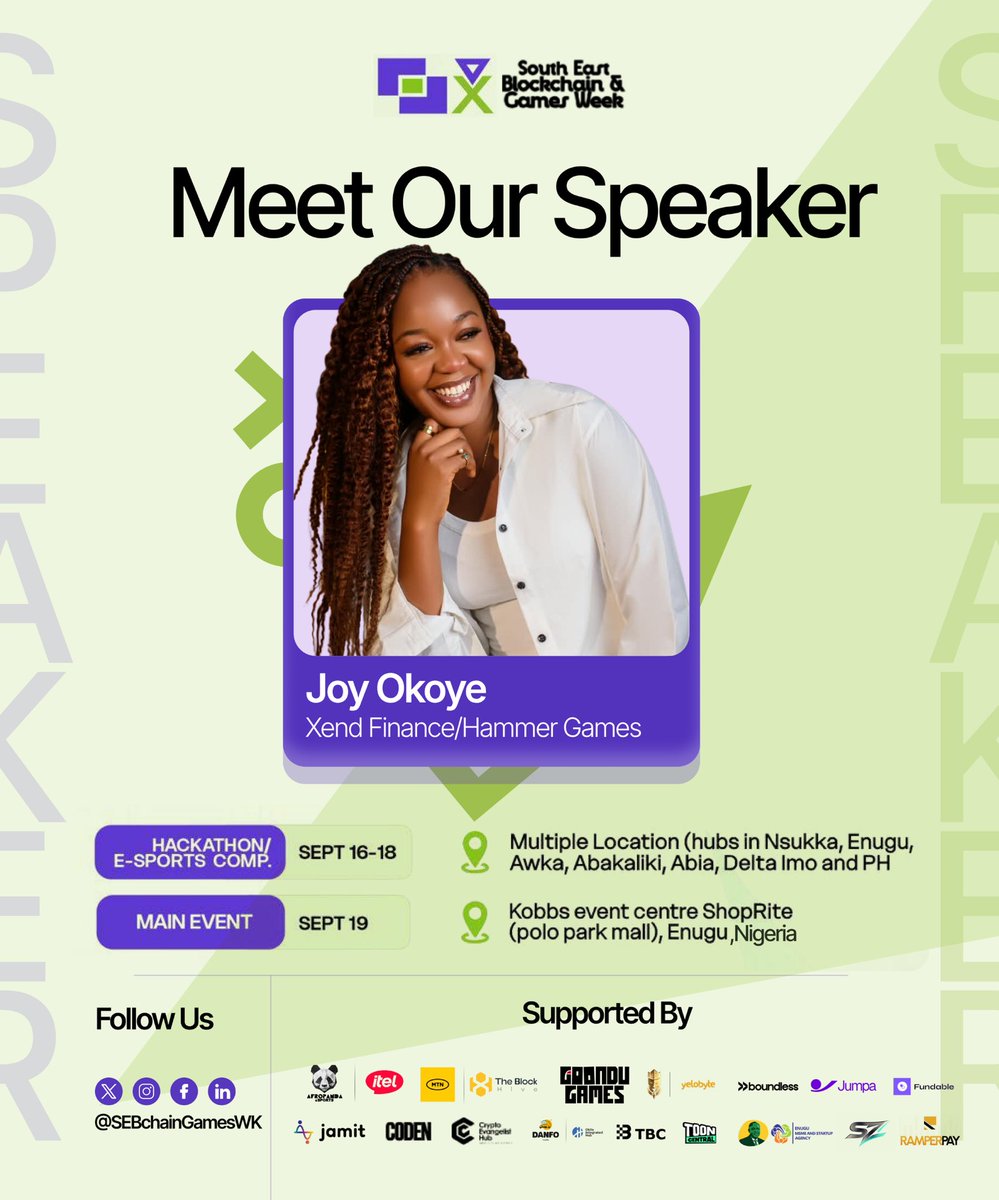 Joy__Okoye's tweet photo. Today @SEBchainGamesWK I spoke on how  ‘the biggest opportunity in gaming isn’t just creating better games. It’s building the people, communities and businesses around those games. https://t.co/KsQmOlTXVW