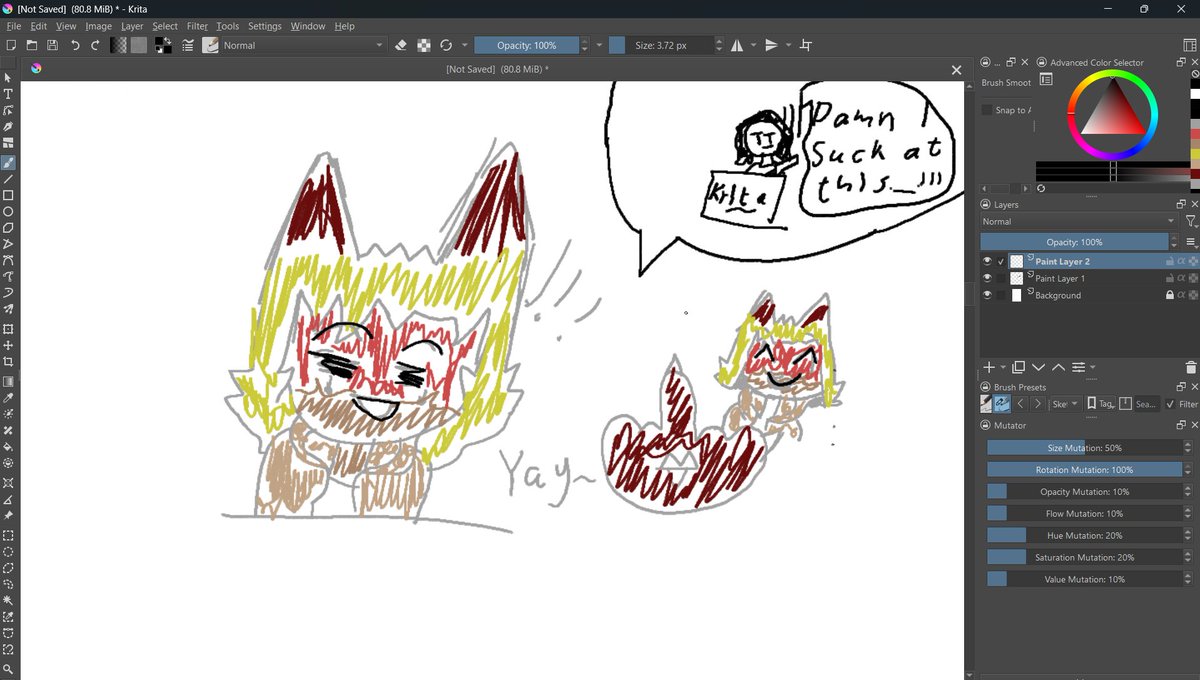 MaximusYeal's tweet photo. First time drawing on Krita, kinda bad. https://t.co/oQmbo7Vgns
