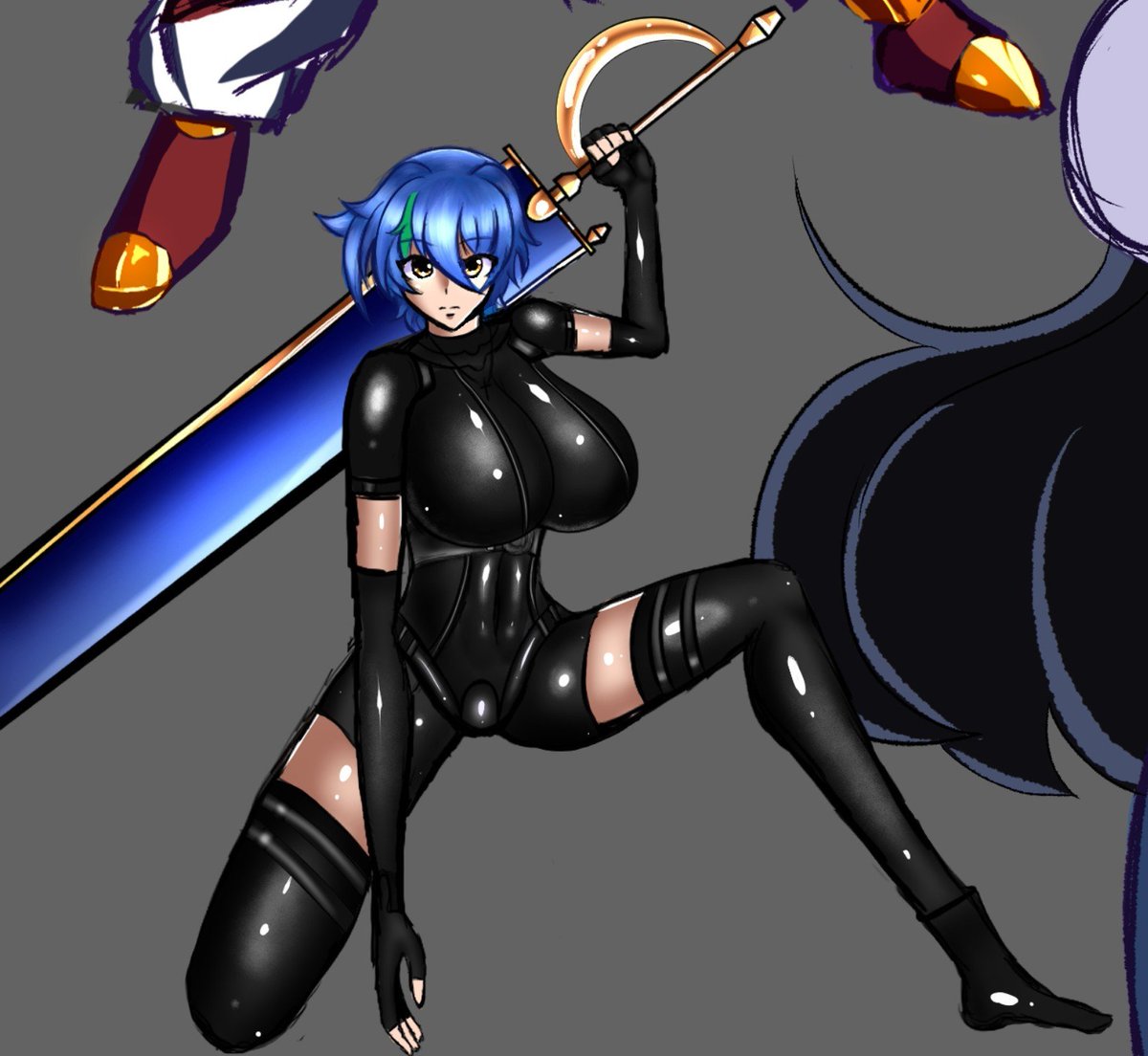 Zewarudo1's tweet photo. My feed is full of xenovias ass here is a Doodle of her I drew. #highscooldxd #xenovia #dxd https://t.co/0AZPVJpXjz