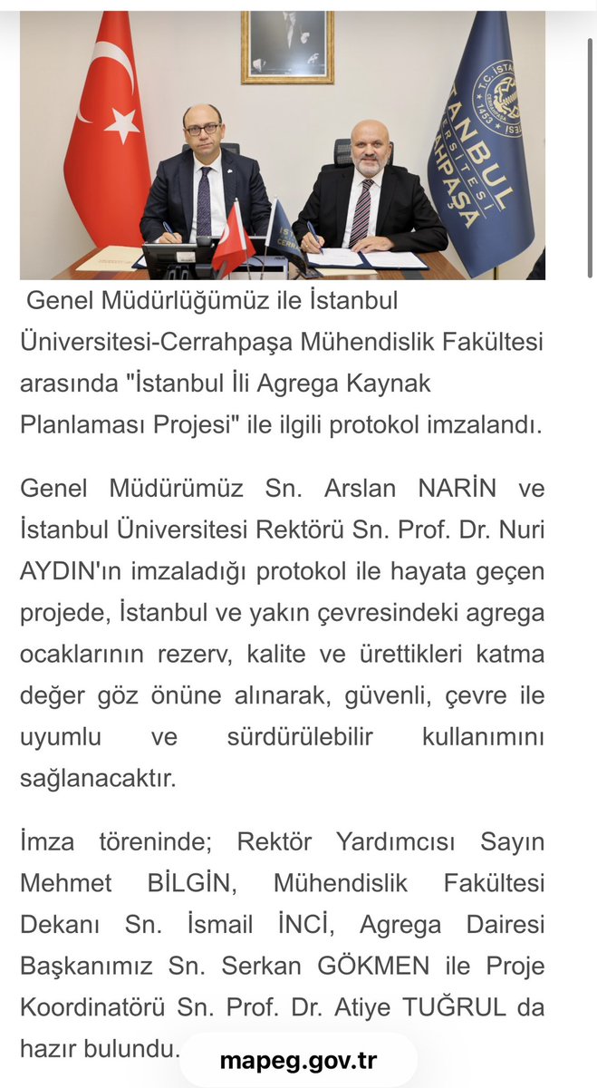 53rizeli's tweet photo. 🔴| Bunları yazıyorum çünkü elimde çok güçlü belgeler var!!
#ibbiddanamesi #Eylem59
@MAPEGTC
Maden İşleri Genel Müdürü Aslan Narin 20.09.2024 Yılında Cerrahpaşa Üniversitesi Mühendislik Fakültesi ile protokol imzalamış.
Bu kadar insan bir araya gelmiş ama nedense 2025 yılında Savcılığın soruşturması sonucu CEBECİ MADEN BÖLGESİNDE 80 Milyar KAMU ZARARI OLUŞMUŞ!! 2021-2025 arası Maden rezervlerinin üstüne hafriyat dökülmüş ama kimse olan biteni nedense görmemiş!!
Magazin kısmı çok iyi ama sürdürebilir madencilik hak getire.YAZIK KAYNAKLARIMIZA
#SONDAKİKA