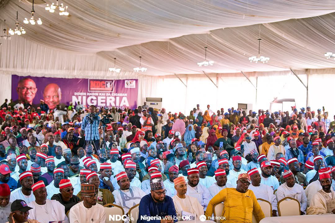 KwankwasoRM's tweet photo. Today, I joined our presidential candidate, His Excellency Peter Obi, alongside other NDC candidates and party members at the Obi–Kwankwaso Town Hall Meeting in Kaduna.

The gathering provided a valuable platform for Nigerians to engage directly with the candidates, ask questions, and share their views on the issues that matter most to their lives and communities.

In my remarks, I expressed appreciation to the NDC leadership, fellow candidates, and the many Nigerians who attended. I highlighted the urgent need for a renewed focus on security, quality education, and meaningful opportunities that enable ordinary citizens to improve their lives.

I also emphasised the importance of building a Nigeria where every child has the opportunity to succeed and become somebody, regardless of family background, wealth, or connections. - RMK