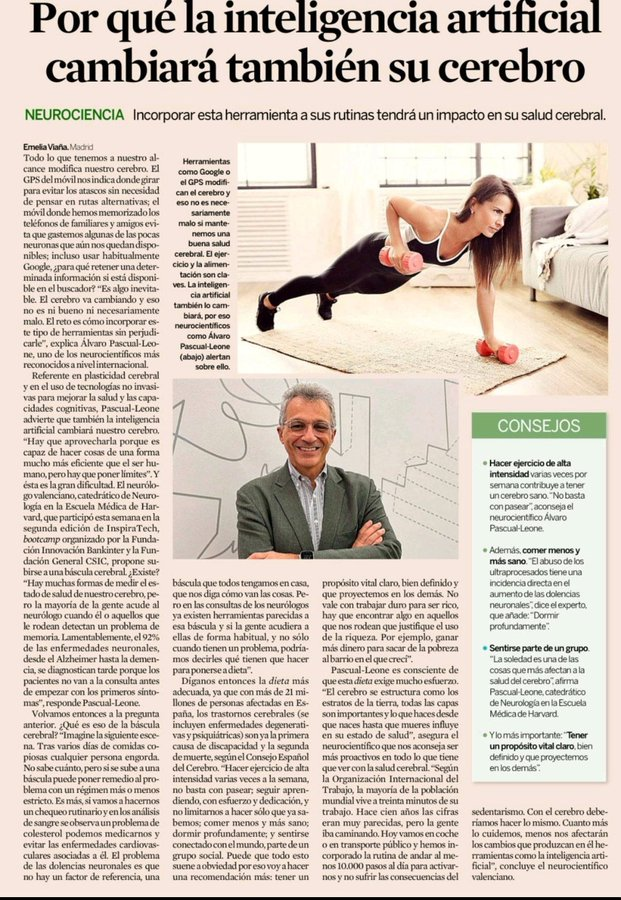 virginiog's tweet photo. La IA cambiará nuestro cerebro  Interesante propuesta de activar nuestra salud cognitivas de forma proactiva: no esperar a tener síntomas provocados por la descarga cognitiva      

Crear con hábitos de alta intensidad cognitiva  y alinearlos con un propósito vital claro https://t.co/MXCzUVoLTJ