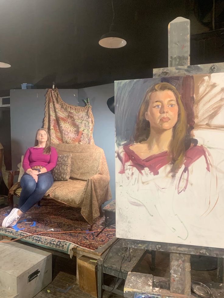 Lyra2rwz's tweet photo. From a live pose to a painting—capturing the moment, the light, and the character one brushstroke at a time. 🎨🖌️ Watching the canvas slowly come to life is always a special part of the process. ✨ #PortraitArt #ArtistOnX #Painting #ArtProcess https://t.co/9wCILIjuWm
