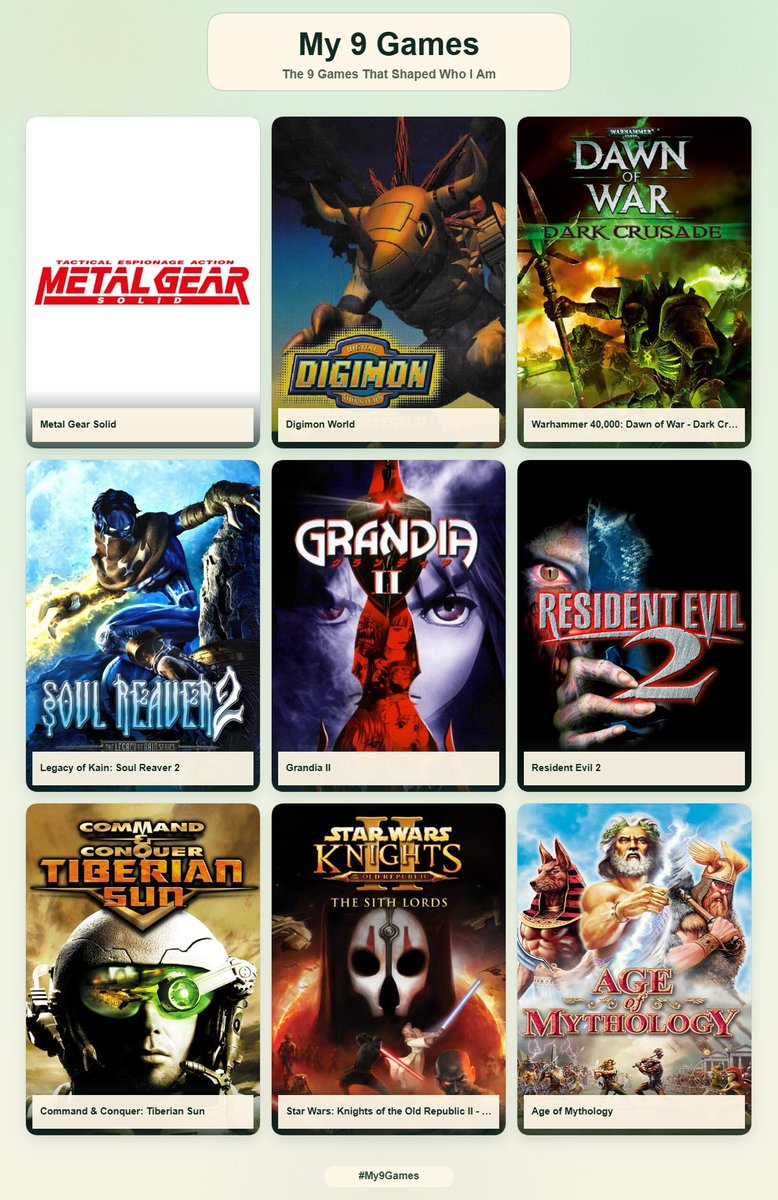 ArchonVulcan's tweet photo. @kaelakovalskia It's difficult to narrow it down to just 9 games. https://t.co/uGEAq90TKi