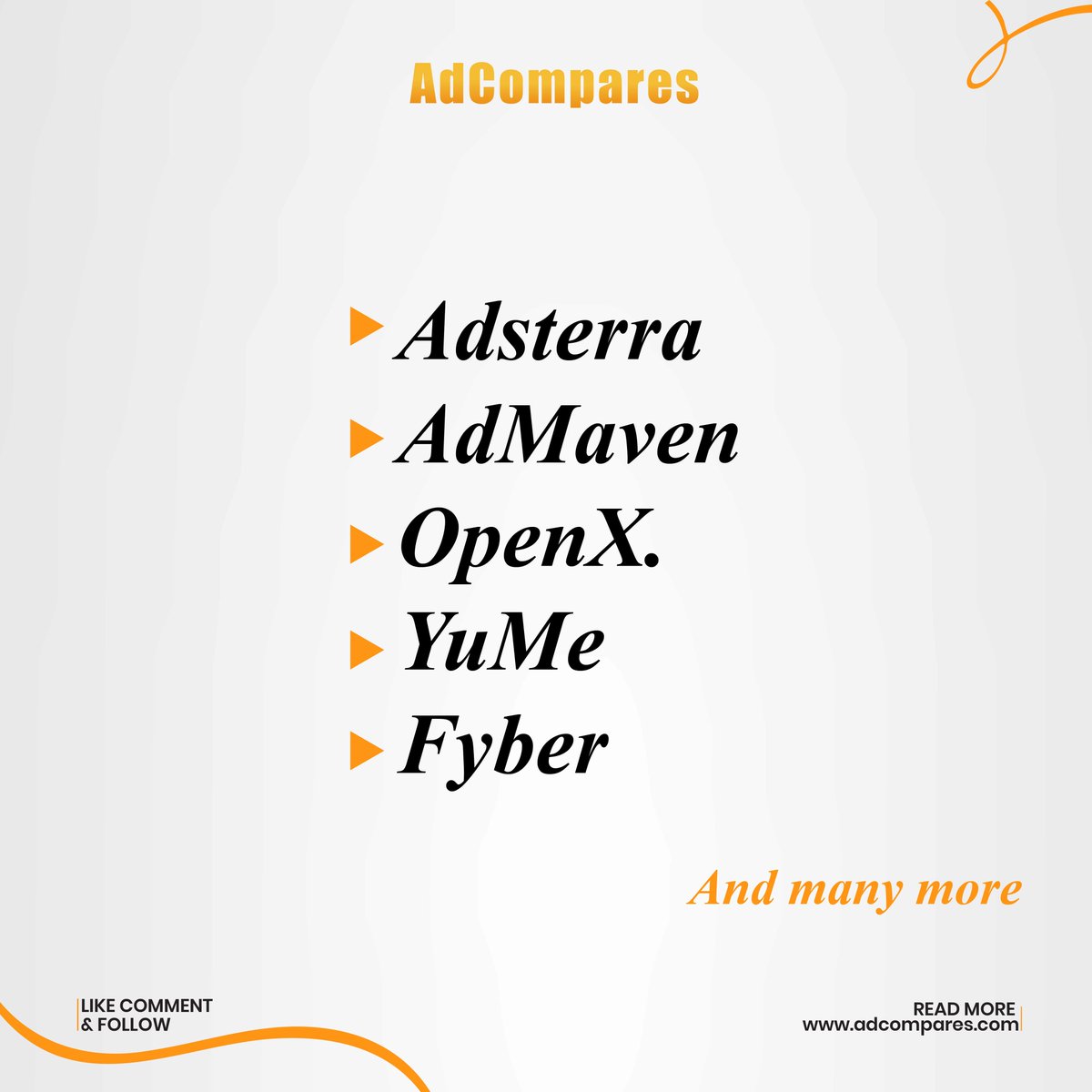 RileyGoett5je's tweet photo. Video ads are boosting engagement and publisher revenue in 2026. The right video ad network can maximize earnings while improving audience experience. Which network is part of your monetization strategy? Follow AdCompares for updates. https://t.co/sHFoFPs95i