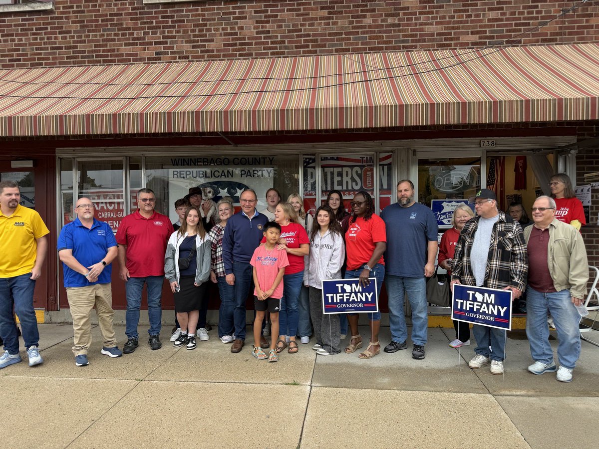 TomTiffanyWI's tweet photo. Another great Save Wisconsin Saturday!

We’re keeping the momentum going with Save Wisconsin Saturdays every weekend through November.

Let’s flip the governor’s office red for the first time in eight years and put a stop to @DavidCCrowley’s tax-hiking agenda. https://t.co/5JIhoUiq0F