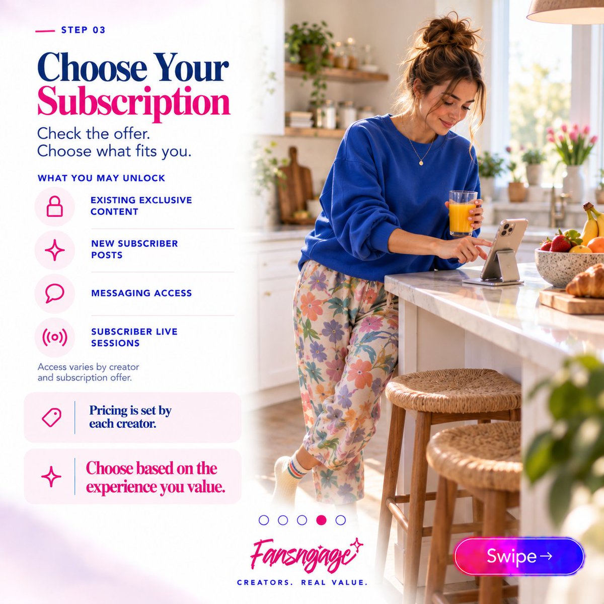 fansngage's tweet photo. Already on FansNgage but not subscribed to a creator yet?

Here is how to get started 🧵
Search creators you already follow 
→ Read their subscriber offer 
→ Subscribe for immediate access 
→ Message them &amp; introduce yourself. https://t.co/9zAQ9VvmsL