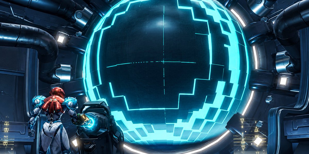 MetroidAnalyst's tweet photo. The music in Metroid Dread’s ADAM Network Rooms is deliberately restrained and atmospheric. https://t.co/nEwGEZfoPI