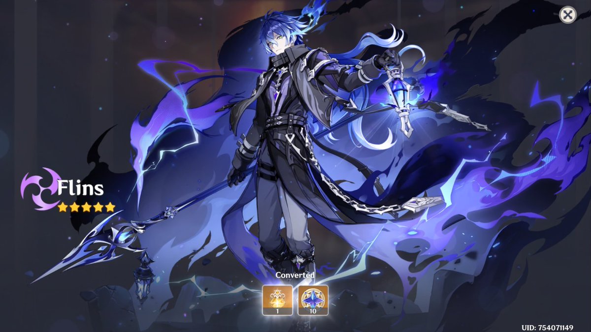 ashesafterdeath's tweet photo. > played genshin today, after 2 weeks
> last 5* was lohen
> 23 pity
> C3 Flins jumpscare

> I love you too flins https://t.co/vhLvIzaQiZ