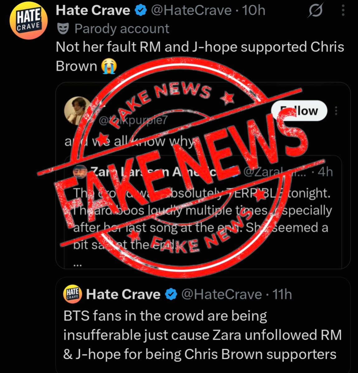 TrustCrave's tweet photo. Zara Larsson has never followed BTS’s individual Instagram accounts. She followed BTS’s group account on Instagram &amp; X, and they’re still mutuals on X. She still follows BTS on Instagram and recently talked about enjoying BTS’s 2026 Netflix documentary (1/2) https://t.co/89ON7SS7YT