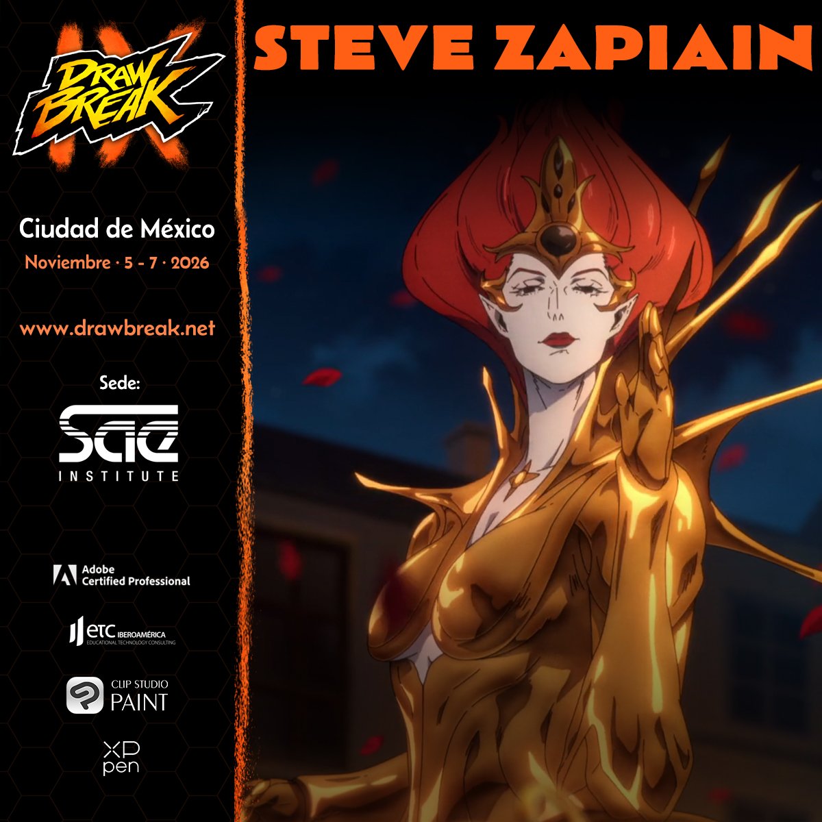 DrawBreak's tweet photo. ¿Eres fan de Castlevania Nocturne? Entonces no te puedes perder la presentación de Steve Zapiain quien es especialista en “2D Compositing Retake” y ha trabajado en más proyectos como: Legend of Vox Machina y Scavengers Reign. #db9
Aparta tu lugar en https://t.co/VgqhBiOZBH https://t.co/B28mcawBcV