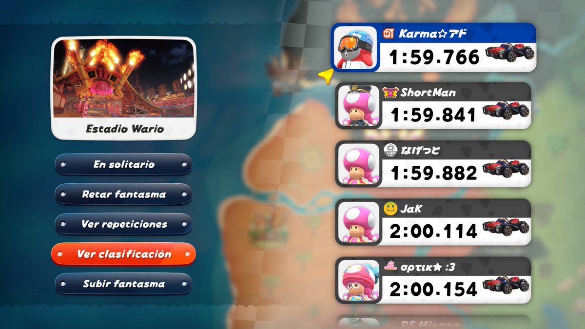 Karma0__'s tweet photo. estoy extremadamente feliz de haberme sacado mi primer world record en mario kart, parecerá algo tonto pero le he dedicado meses a esta pista y me hace muy feliz haber conseguido ser el mejor en ella https://t.co/4s4ATt7Tt7