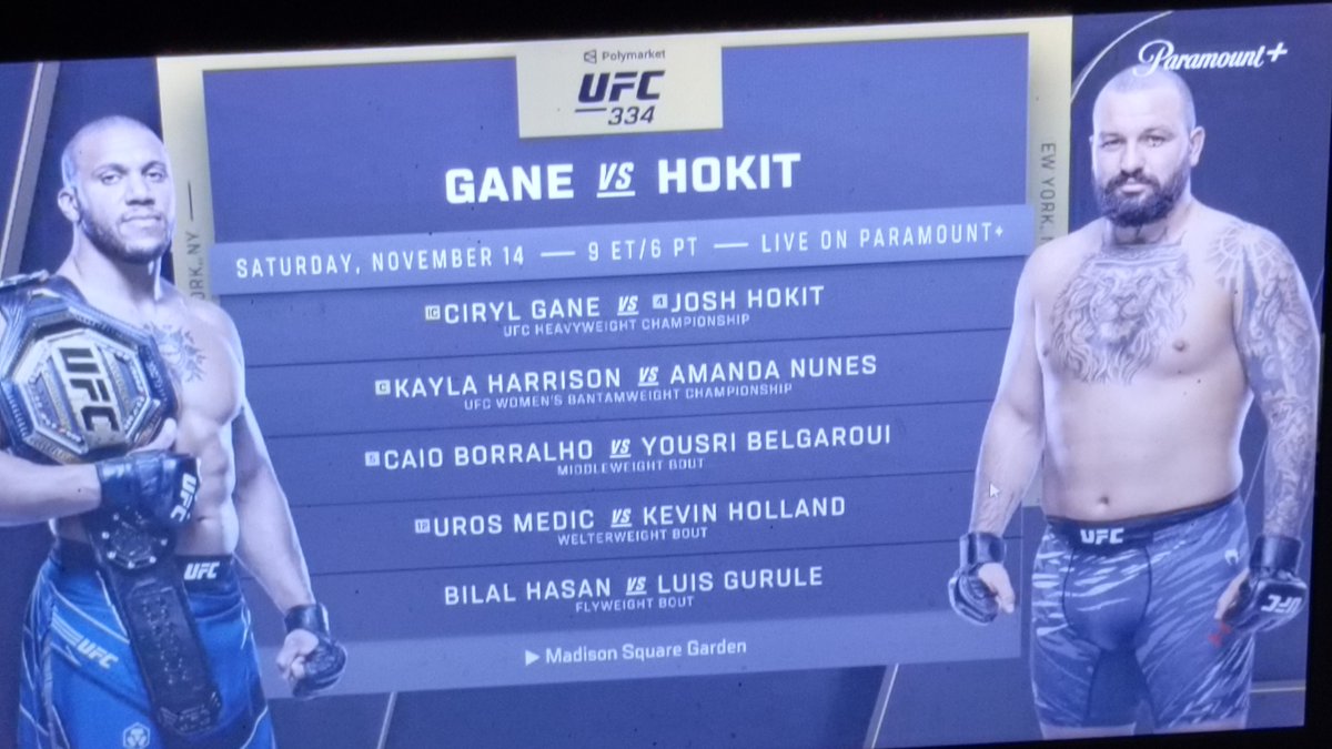 cromacle's tweet photo. Holy Shitttttt. #UFC334

Hoping for Bilal Hasan win and Hokit taking that belt from that french fraud. https://t.co/fAUENRRxA3