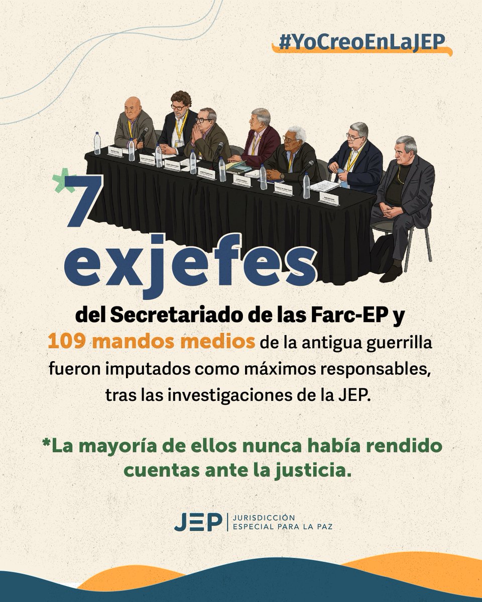 JEP_Colombia's tweet photo. #YoCreoEnLaJEP porque ha permitido saber quiénes dieron las ordenes, por qué, los patrones criminales, las lógicas de la guerra y cómo se ejecutaron los crímenes. https://t.co/jSylpbBvsI