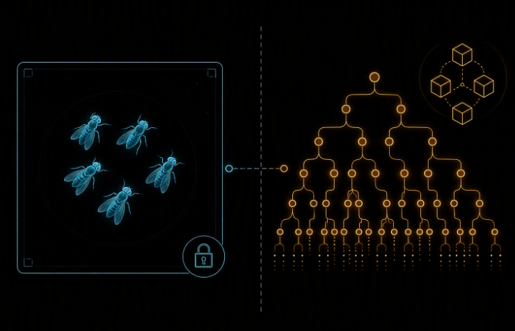 murmur_arc's tweet photo. Q: The flies are breeding — so why does my screen still show 24?

Because you're reading two different meters, and both are right 👇

murmur runs on two decoupled layers:

🪰 Live swarm = 24, pinned. The canvas is a fixed population of 24 trading agents. They're spawned once at launch and only ever step forward — never added to. That number is hardcoded.

🌳 Lineage = growing (24→32 genomes, gen 2, all on-chain). Every cron, the most profitable fly pays a real USDC breeding fee to mutate/cross its genome. But the offspring is only a genome in the breeding market — it does NOT join the live 24. Even the existing 24 keep their original brains forever.

So: bloodline grows, bodies don't. What you verified in the breeding market is the family tree — not new traders.

Coming in the next few hours: offspring that actually hatch into live trading flies (canvas grows with breeding). Real architecture lift — new on-chain wallets + budget guardrails, dynamic sharding, and a variable-size live view. 🚀