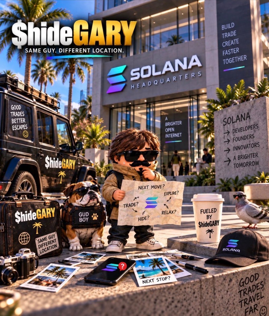 7m4Poncharello's tweet photo. @OUoutsider55 Gary made it to Solana HQ…now he’s deciding whether to build, trade, hide, or somehow do all three at once😂
 
$hideGARY

CA: GULUcriFzH3MjCrDbWouFq8VC1RHkxjcd6y5nyABpump https://t.co/rGCwqmRsO0