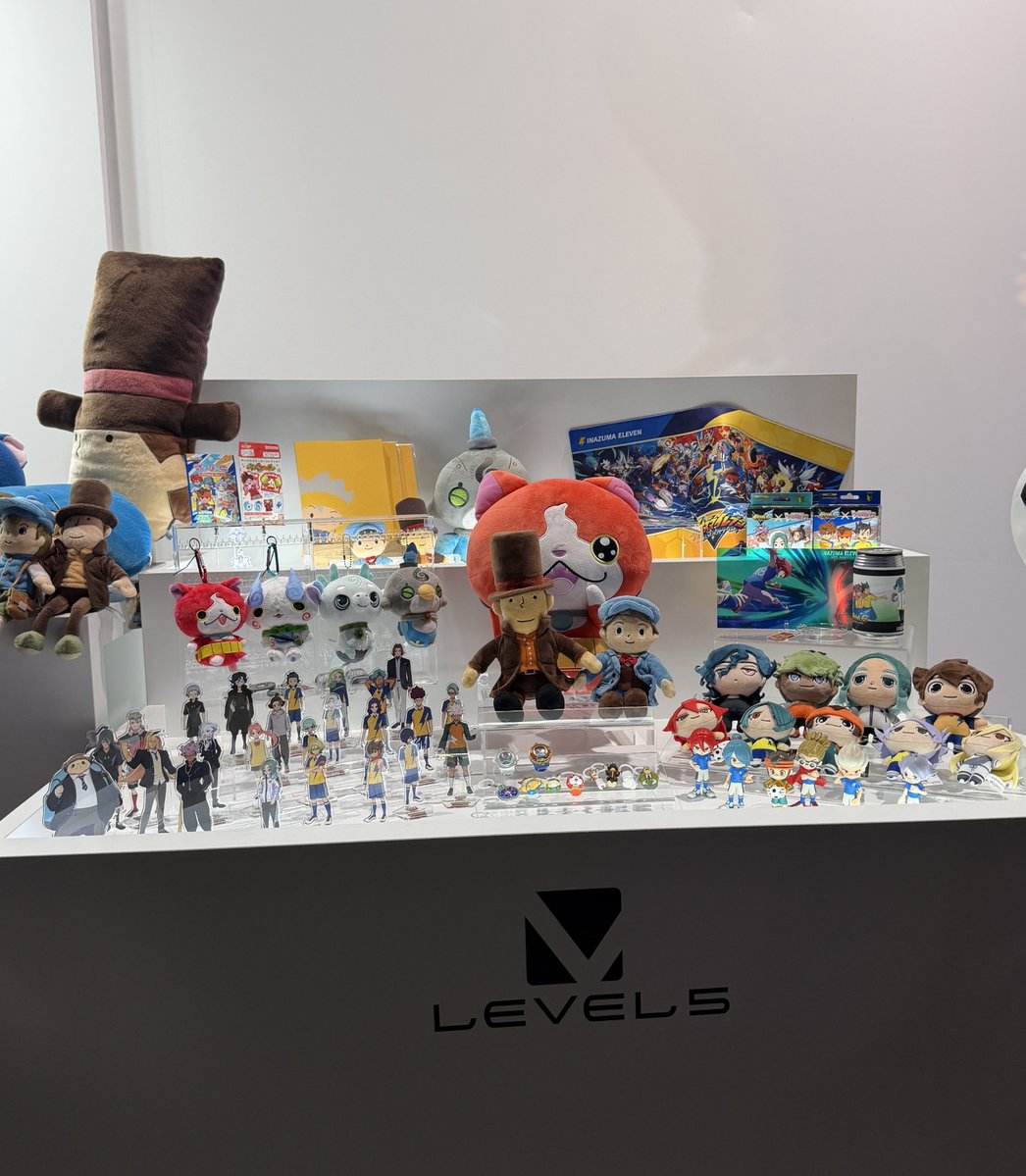 LEVEL5_times's tweet photo. ＃東京ゲームショウ2026 最終日！

レベルファイブブース（HALL4[04-S01]）では
4タイトルの試遊を本日もお楽しみいただけます！

受付付近にはグッズ展示もございますので、
ご来場お待ちしております！

#TGS2026 https://t.co/iWcr9qygyu