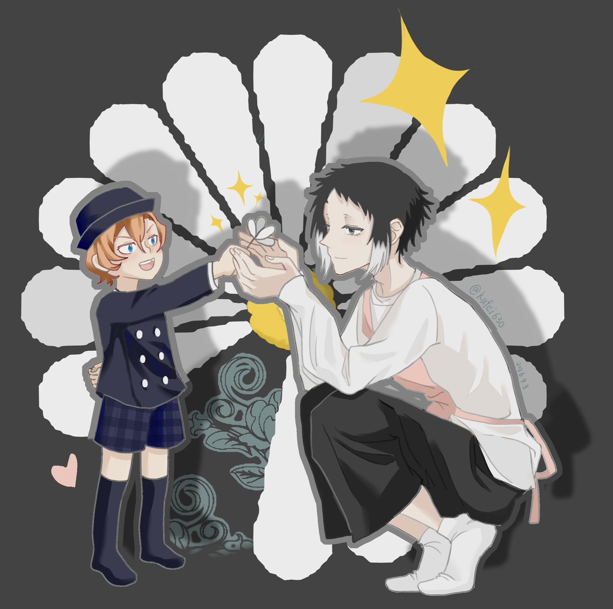 aaalone156's tweet photo. #chuuaku #chuaku #中芥 
年幼的丈夫送他一朵小雏菊 https://t.co/sw4gFcSafX