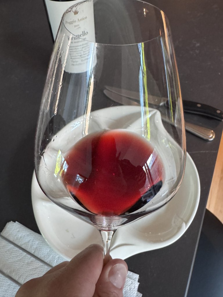 MistrGoodman's tweet photo. Cheers to the weekend my friends!! Poggio Antico for the win once again 🍷
#italianwine #winerealtor #redwine #brunello #amarone https://t.co/Tr499Yj5Te