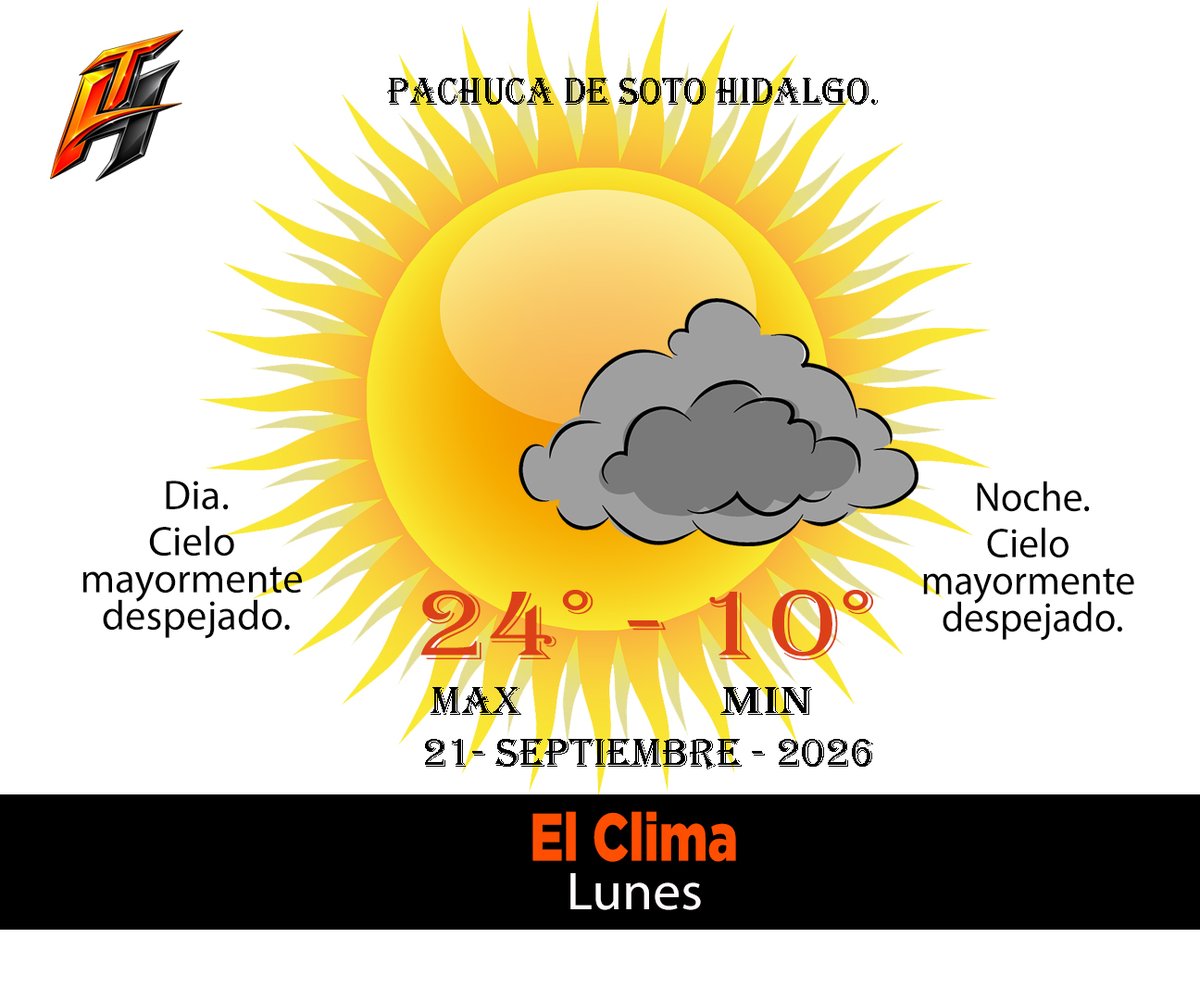 NotiTerritorioH's tweet photo. #ElClima | Toma tus precauciones para el día de hoy, que el clima no te sorprenda. #NoticiasTerritorioH #Comenta #Comparte y #Siguenos.
https://t.co/j3fojAZyue https://t.co/fe8GP36s4T